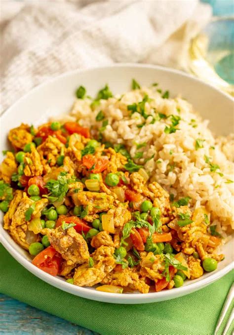 Welcome to the diabetes daily recipe collection! Curry ground turkey with rice and peas - Family Food on ...