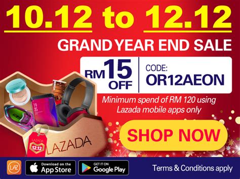 Payment must be made using ambank credit card. LAZADA GRAND YEAR END SALE with AEON Cards | AEON Credit ...