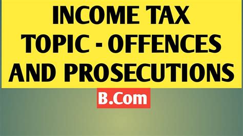 Offences And Prosecutions Youtube