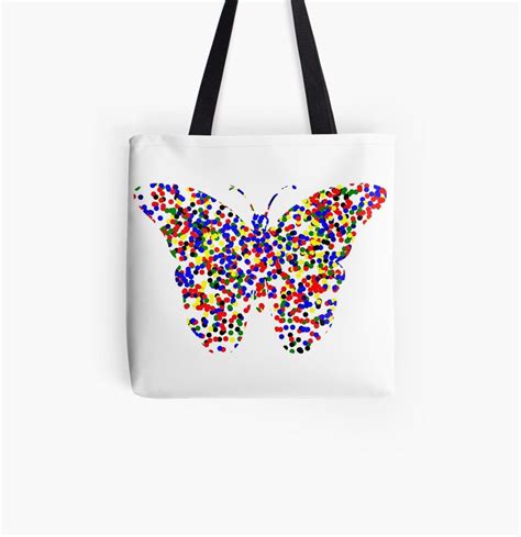 colorful dotted butterfly tote bag by usmanlearner butterfly tote bags tote
