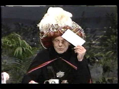 Our moderators have been alerted and will attend to the matter as soon as possible. Johnny Carson -- one of the final Carnac segments - YouTube