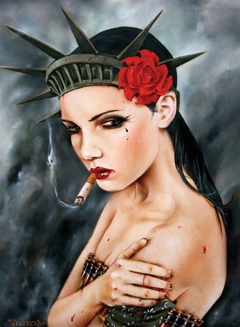 Sexy Smoking Girl Paintings By Brian M Viveros Ego Art