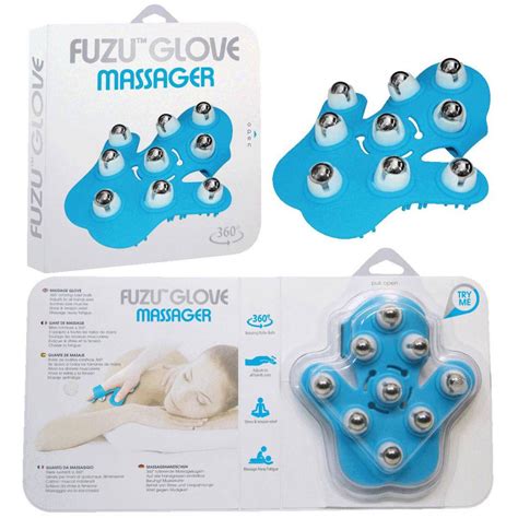 Fuzu Glove Massager Blue Groove