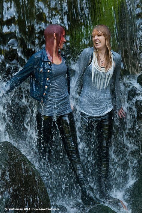 Wwf 69065 Movie And Images 2 Girls In Waterfall In Tight Black Pants