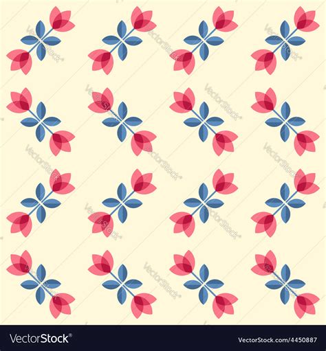 Scandinavian Flowers Seamless Tulips Pattern Vector Image