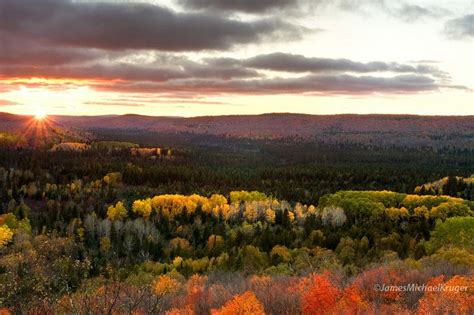 Breathtaking Sunset Overlooking Superior National Forest