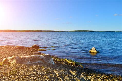Summer Landscape Irtyash Lake In Southern Urals Russia Stock Photo