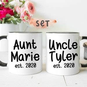 Personalized Aunt And Uncle Mugs Gift For Uncle Gift For Etsy