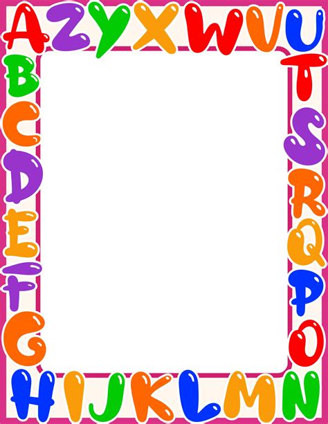 Handprint Alphabet Border Clip Art Library Clip Art L