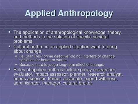 Ppt Applied Anthropology Powerpoint Presentation Free Download Id 1194273