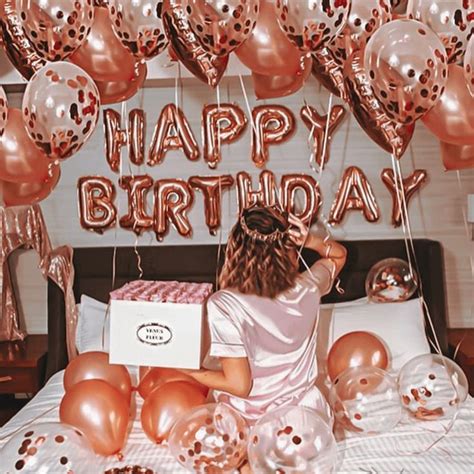 Ballons Alu Joyeux Anniversaire Rose Gold Ballon Joyeux Anniversaire