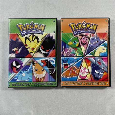 Original Set Of 2 Pokemon Johto League Champions Collector Edition Dvds