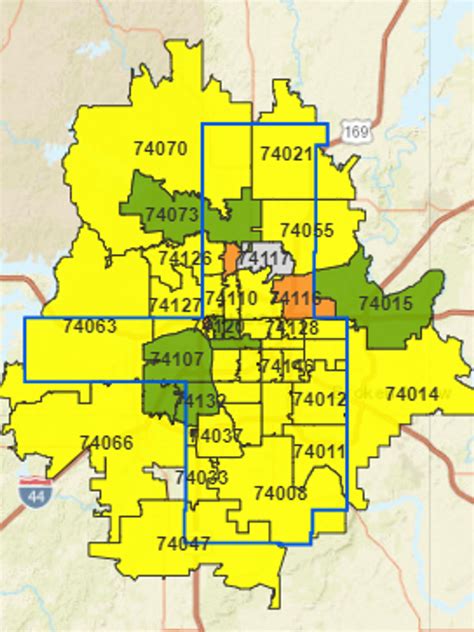 Tulsa Ok Zip Code Map California Southern Map