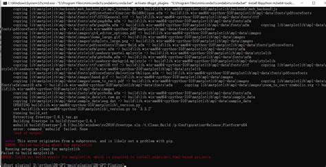Python X Could Not Build Wheels For Matplotlib Which Is Required