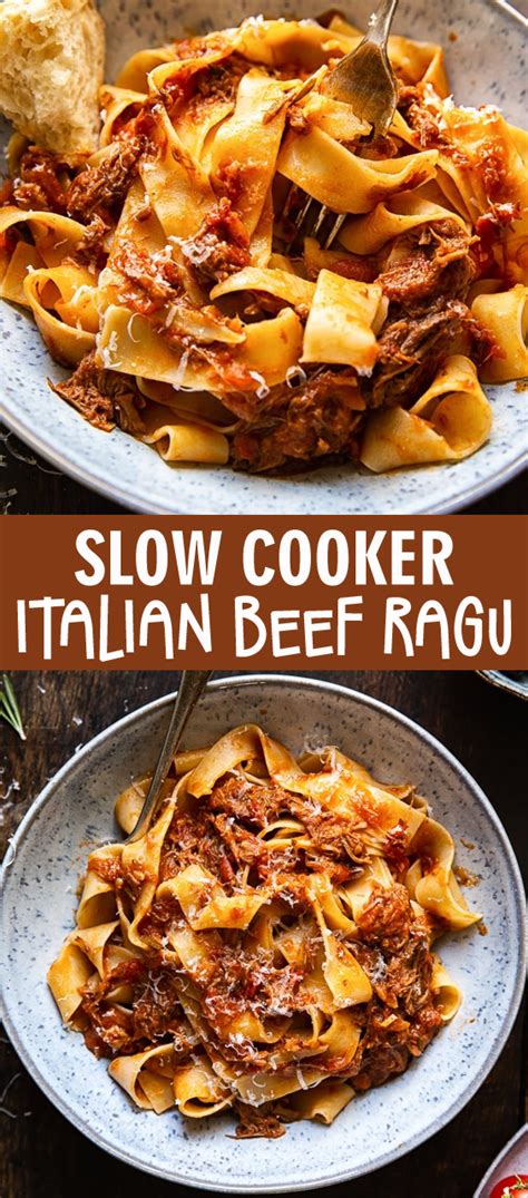 Amazing Slow Cooker Italian Beef Ragu Ah Mazing Recipes