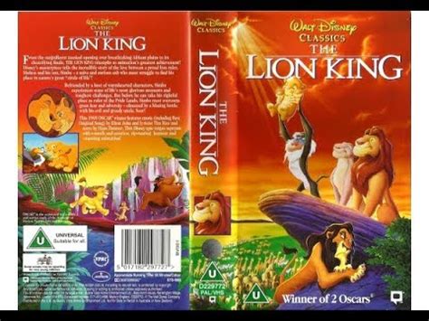 The Lion King Vhs Cover