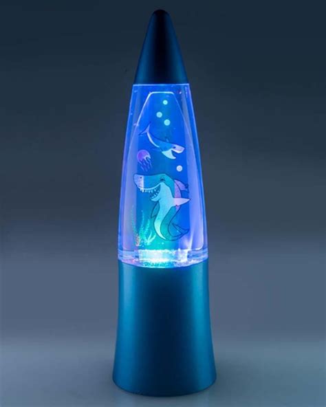 Shake And Shine Shark Glitter Lamp Night Light Lamp