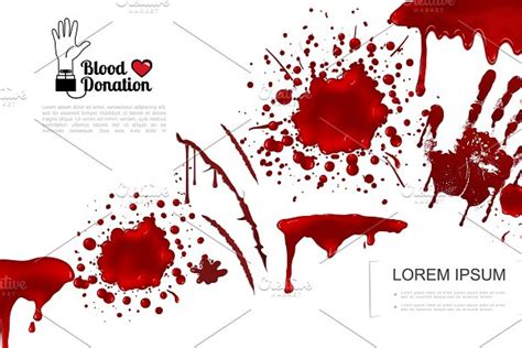 Dripping Blood Vector Illustration Custom Designed Graphic Patterns