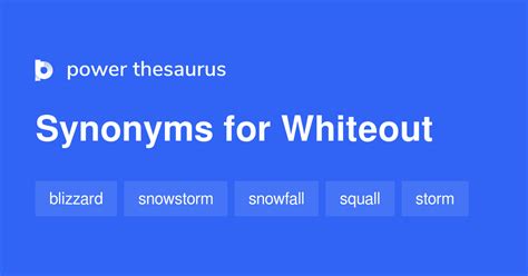 Whiteout Synonyms 179 Words And Phrases For Whiteout