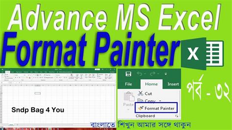 Bangla Advance Excel Format Painter Video Tutorial How To Use Format
