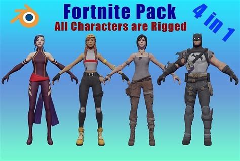 Fortnite Pack 3d Model Rigged Cgtrader