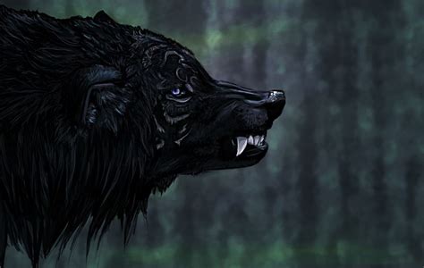 Angry Black Wolf Drawing Black Wolf By Therisingsoul On Deviantart