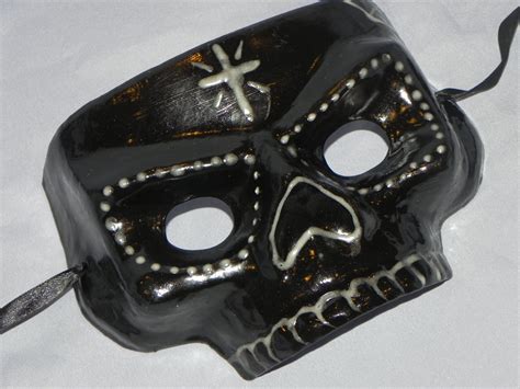 Black Skull Mask Half Skull Mask Wcross Design