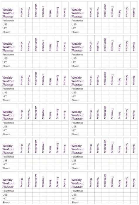 Our workout planner templates cater to all levels. Weekly Workout Planner Kayla Itsines | Weekly workout ...