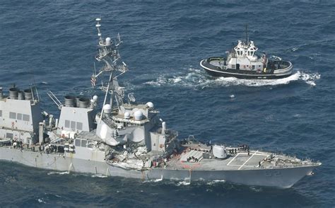 Us Destroyer Almost Foundered After Collision Bodies Found Reuters