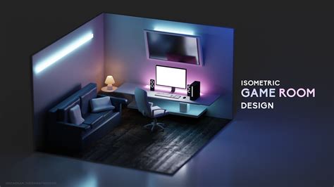 Artstation 3d Isometric Game Room Design
