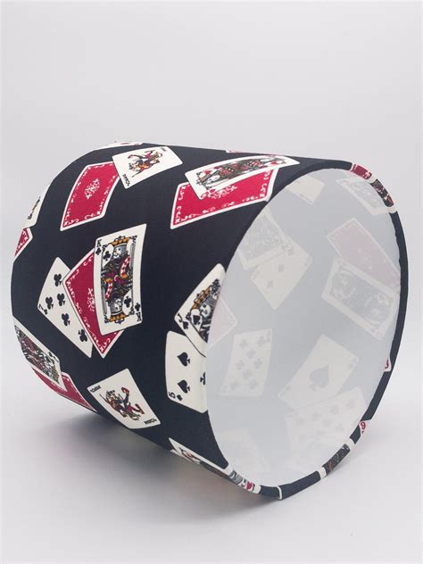 Play Your Cards Right Handmade Drum Lampshade Play Your Cards Right