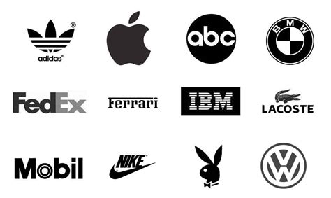 73 Black And White Famous Logos Download 4kpng