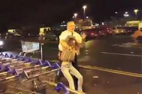 Tesco Security Guard Filmed Picking Up Alleged Female Shoplifter And Dragging Her Into Store As