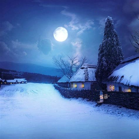 Moonlight Snow Home