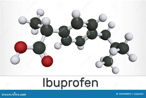 Ibuprofen Molecule Is A Nonsteroidal Anti Inflammatory Drug Nsaid Drug