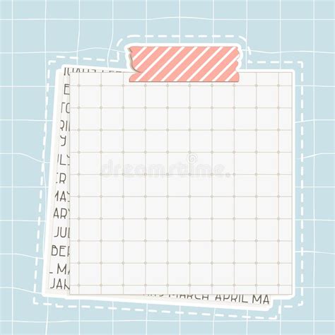 graph square mockup paper  dots piece  newspaper    bottom pink washi tape