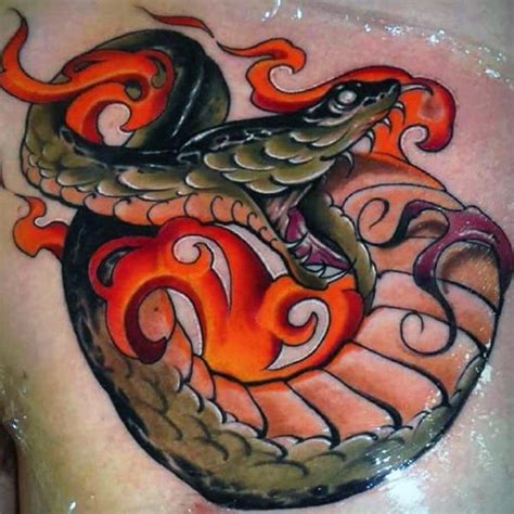 40 Neo Traditional Snake Tattoo Ideas For Men Serpent