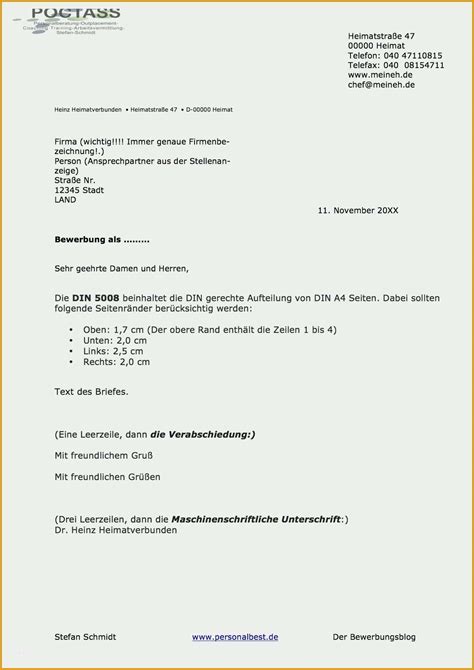 Im regelfall geht man von einem briefbogen im format din a4 aus. Hervorragen 20 Anschreiben Din 5008 Vorlage Word ...