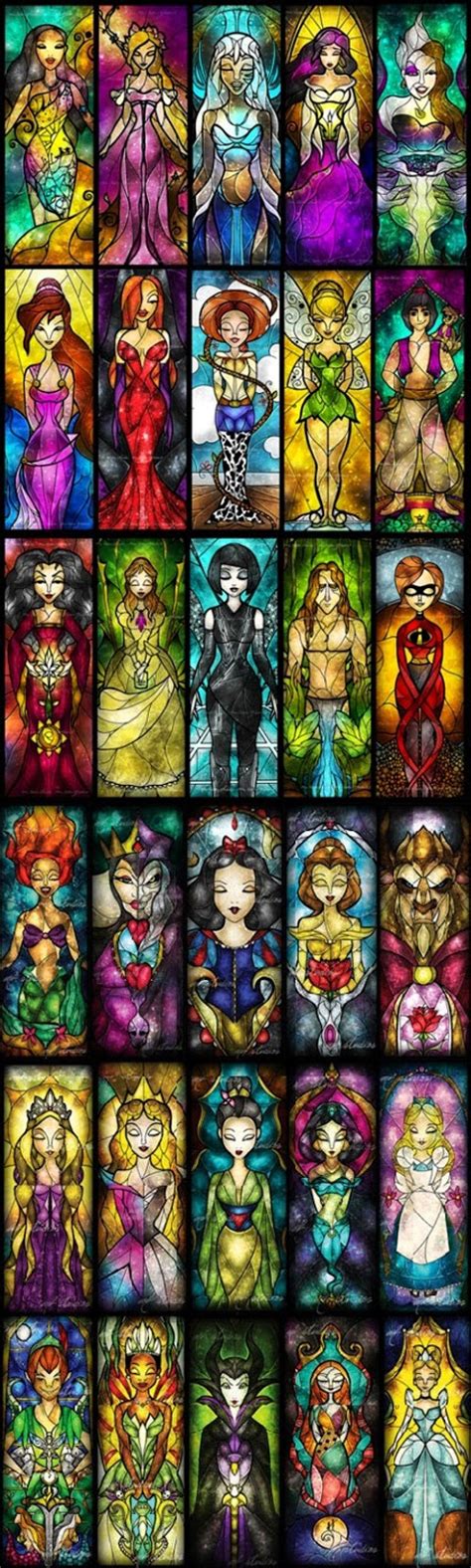 Down The Rabbit Hole Disney Themed Stained Glass