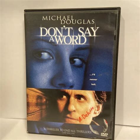Dont Say A Word Dvd Michael Douglas Brittany Murphy 2001 099 Picclick