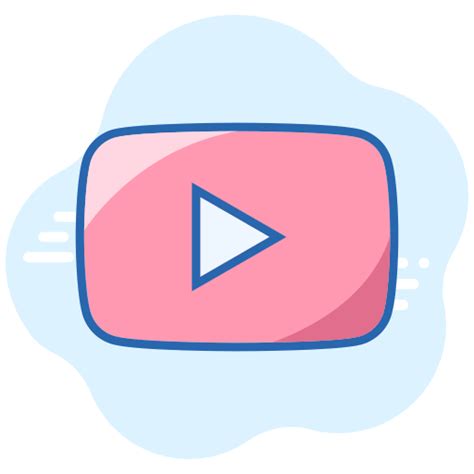 Transparent Pastel Pink Youtube Logo Kawaii Cute Soft Aesthetic