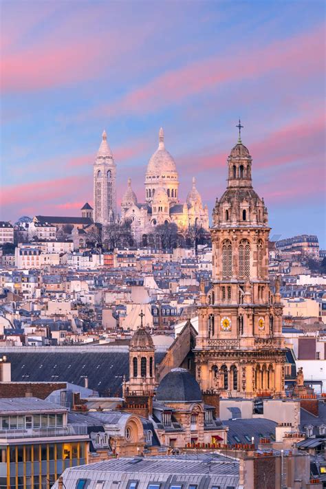 Sacre Coeur Basilica At Sunset In Paris France Stock Image Colourbox