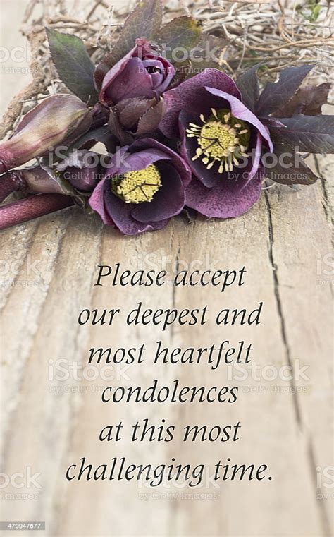 It may provide guidance and support that can help the bereaved deal with the passing. Condolence Card Stock Photo - Download Image Now - iStock