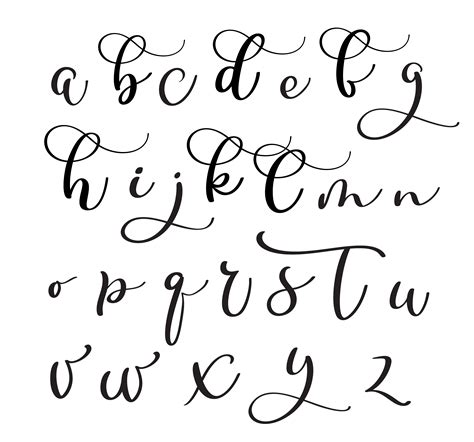 lettre calligraphie alphabet calligraphie modèle alphabet Jailbroke