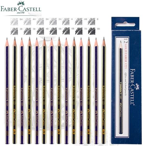 Faber Castell Graphite Pencil Goldfaber 1221 For Art Drawing Hb B 2b 3b