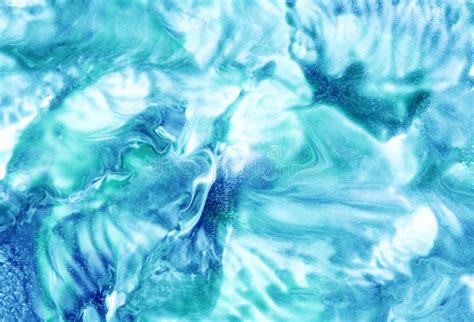 Abstract Light Blue Background Of A Mix Color Paints Stock Image