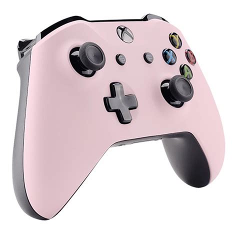 Xbox One S Controller Front Faceplate Soft Touch Sakura Pink