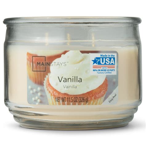 Mainstays Vanilla Scented 3 Wick Glass Jar Candle 115 Oz Walmart