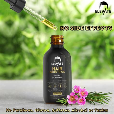 Elevate Hair Growth Oil Biotin Hair Growth Serum Minoxidil Treatment For Stronger Thicker