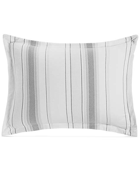 Martha Stewart Collection Scandi Stripe Flannel Sham Standard Created